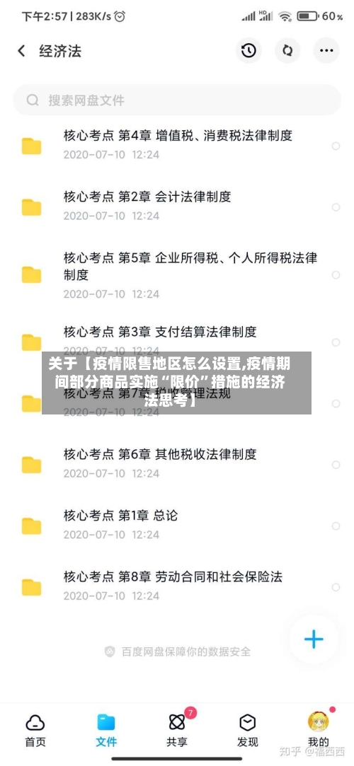 关于【疫情限售地区怎么设置,疫情期间部分商品实施“限价”措施的经济法思考】-第2张图片