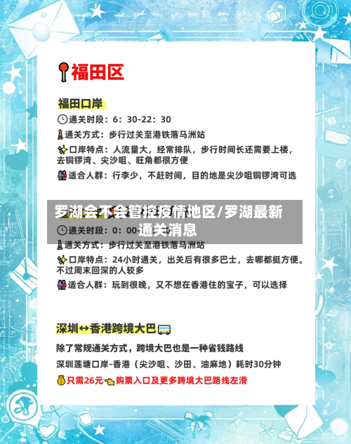 罗湖会不会管控疫情地区/罗湖最新通关消息-第3张图片