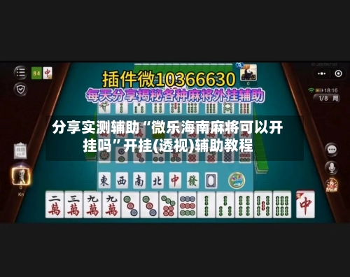 分享实测辅助“微乐海南麻将可以开挂吗”开挂(透视)辅助教程
