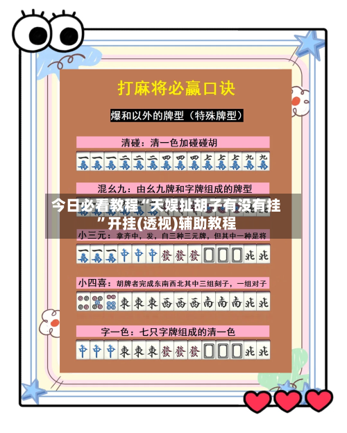 今日必看教程“天娱扯胡子有没有挂”开挂(透视)辅助教程-第3张图片