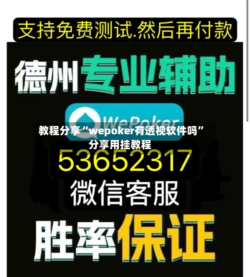 教程分享“wepoker有透视软件吗”分享用挂教程-第2张图片