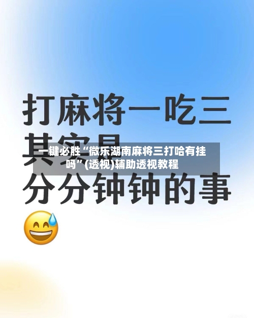 一键必胜“微乐湖南麻将三打哈有挂吗”(透视)辅助透视教程
