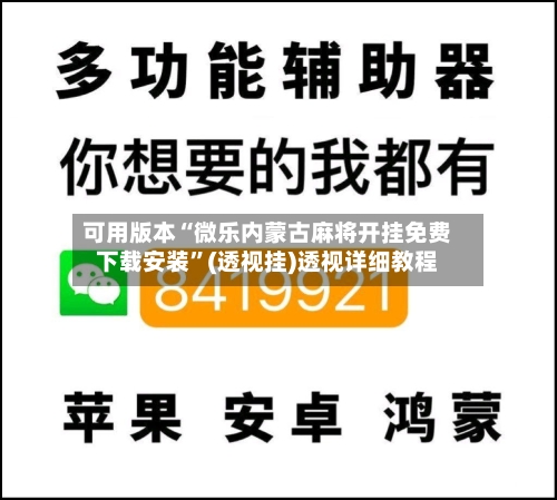 可用版本“微乐内蒙古麻将开挂免费下载安装”(透视挂)透视详细教程-第2张图片