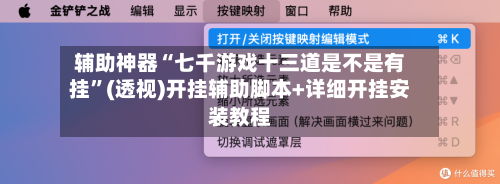 辅助神器“七千游戏十三道是不是有挂”(透视)开挂辅助脚本+详细开挂安装教程-第3张图片