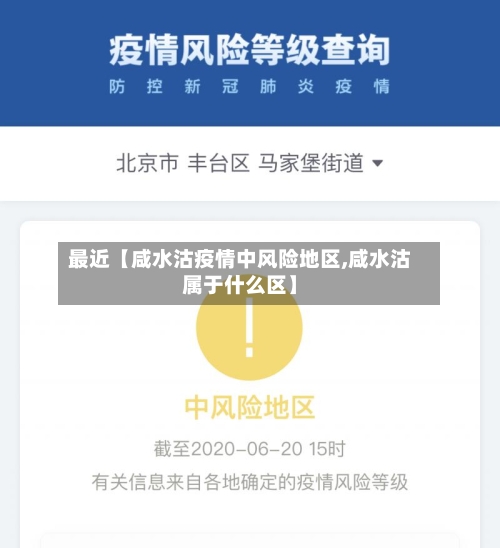 最近【咸水沽疫情中风险地区,咸水沽属于什么区】