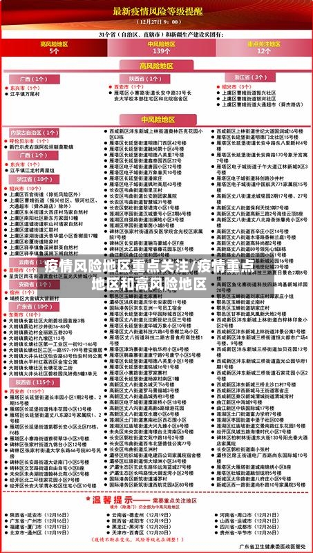 疫情风险地区重点关注/疫情重点地区和高风险地区